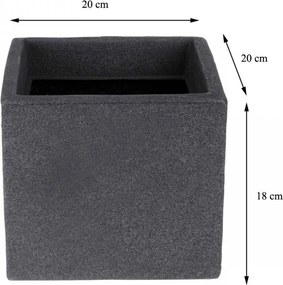 Kvetináč Kub antracit