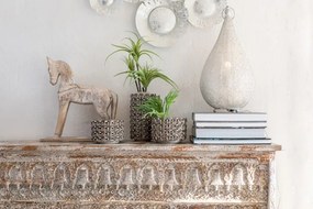 Biela kovová stolná lampička Oriental drop- Ø 31 * 60 cm