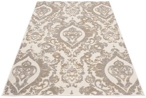 Terasový béžový koberec s ornamentom Šírka: 120 cm | Dĺžka: 170 cm