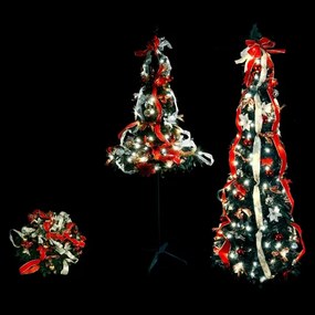 Aigostar - LED vonkajší vianočný stromček 100xLED/230V 1,5m IP44 červená studená biela