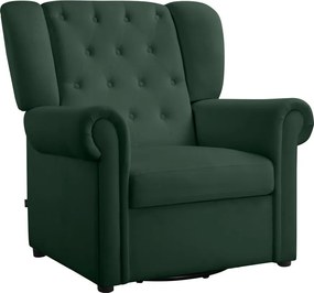 Zelené zamatové hojdacie chesterfield kreslo Lillyse – Støraa