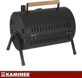 Turistický gril na drevené uhlie s poklopom