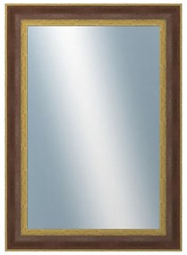 DANTIK - Zrkadlo v rámu, rozmer s rámom 50x70 cm z lišty ZVRATNÁ červenozlatá plast (3069)