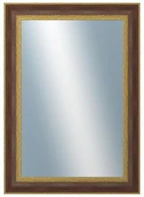 DANTIK - Zrkadlo v rámu, rozmer s rámom 50x70 cm z lišty ZVRATNÁ červenozlatá plast (3069)