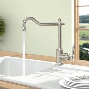 VILLEROY &amp; BOCH Avia 2.0 páková drezová batéria, výška výtoku 235 mm, oceľ nerezová kartáčovaná, 924000LC