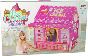 LEAN Toys Princezné Zmrzlina Detský stan Ružové svetlá Hviezdy