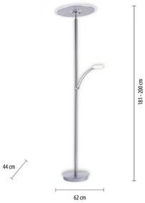 Paul Neuhaus 673-55- LED Stmievateľná stojacia lampa ARTUR 2xLED/21W/230V+1xLED/6W