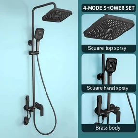 Elegantný sprchový set Klåda Čierna