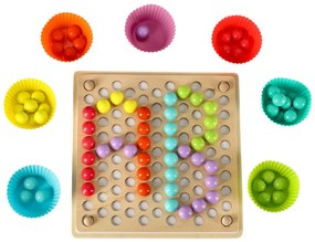 KIK Vzdělávací montessori kuličková mozaika 77el.