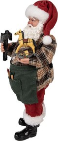 Vianočné dekorácie Santa Claus v pracovnom držiacom hojdacieho koníka - 16*8*28 cm