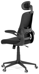 Kancelárska otočná stolička OLGA — sieť, čierna