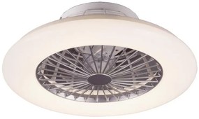 Rabalux 6859 Dalfon stropné svietidlo s ventilátorom LED D500mm 30W/1700lm 3000-6500K strieborná, stmievateľné, diaľkové ovládanie