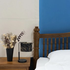 Stolná lampa Senso, 1x čierne/zlaté textilné tienidlo, b