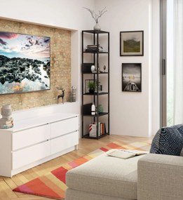 Regál LOFT 50 cm černý