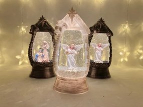 Grugen LED Vianočná dekorácia + trblietky - Anjel, 25 cm