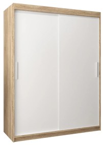 Šatníková skriňa 150 cm Toki (Dub sonoma + Biela matná). Vlastná spoľahlivá doprava až k Vám domov. 1064828