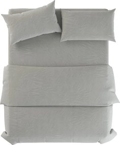 Sivozelené ľanové obliečky na jednolôžko 135x200 cm Stone – Native Natural