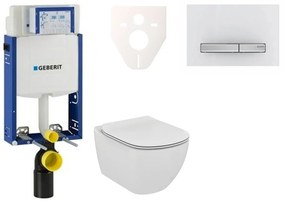 Cenovo zvýhodnený závesný WC set Geberit na zamurovanie + WC Ideal Standard Tesi 110.302.00.5NF8