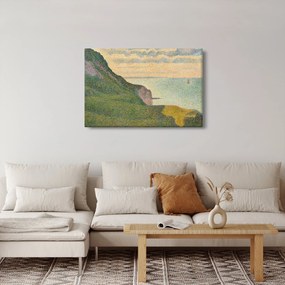 Obraz - Georges Seurat, Seascape at Port-en-Bessin, Normandy, reprodukcia (90x60 cm)