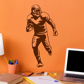 Veselá Stena Samolepka Americký futbalista Farba: hnedá, Veľkosť: 80 x 40 cm