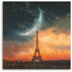Gario Obraz na plátne Noc a mesiac v Paríži - Rokibul Hasan Rozmery: 30 x 30 cm