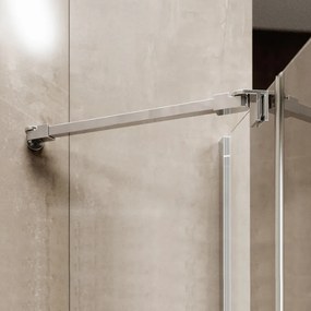 Mereo Mereo, Sprchový kút, Novea, R 550, 90x90x200 cm, pantový, chróm ALU, sklo číre 6 mm, EC, MER-CK70101Z