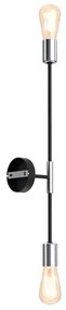 Nástěnná svítidlo FLAME 2xE27/60W/230V čierna/lesklý chróm