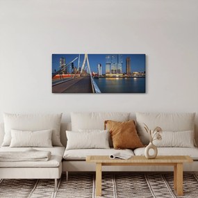 Obraz - Súmrak v Rotterdame, Holandsko (120x50 cm)