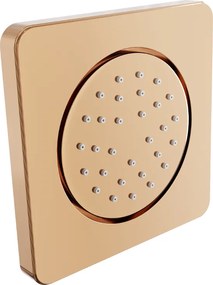 Mexen - podmietková sprchová tryska, štvorcová, 130x130 mm, ružová-zlatá, 79366-60
