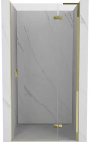 Mexen Mist-H L, 1-krídlové sprchové dvere pravé 95 cm, číre sklo, zlatý lesklý profil, 8A5L-095-000-50-00-P
