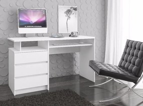 PC stolík Bronte (biela). Akcia -21%. Vlastná spoľahlivá doprava až k Vám domov. 1128511