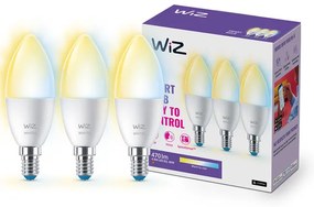 Philips WiZ 8720169075696 LED žiarovka sviečka Philips WiZ E14, 4,9W, 470lm, 2700-6500K, C27, biela, stmievateľná