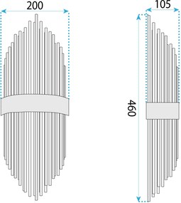 Toolight Toolight, nástenné svietidlo 2xE14, APP1761-1W, zlatá matná, OSW-04053