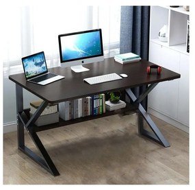 SLEYER STL04CZ Počítačový a kancelársky stôl s policou 80 x 40 cm - čierna farba