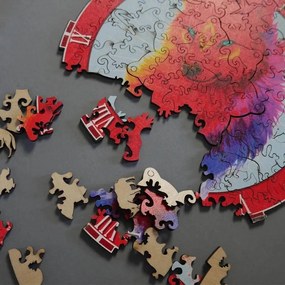 DAALO Dřevěné zvířecí puzzle - vlk - AKCE!