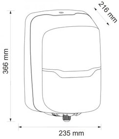 Zásobník na papierové utierky v rolkách Merida Hygiene Control FLEXI, biela