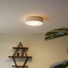 Moderné stropné svietidlo sivohnedé so zamatovým tienidlom 38cm 2-Lights - Luz