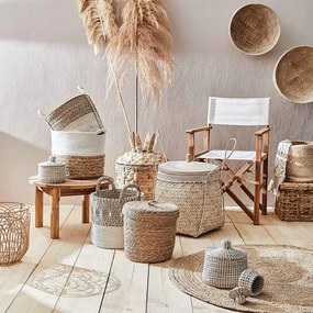 COTTON BRAID Úložný kôš z morskej trávy M