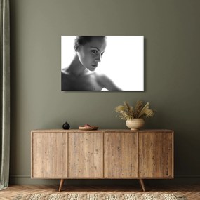 Obraz - Čiernobiely portrét ženy (90x60 cm)