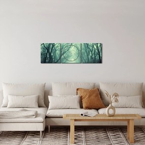 Obraz - Cesta s alejou stromov (s hodinami) (90x30 cm)