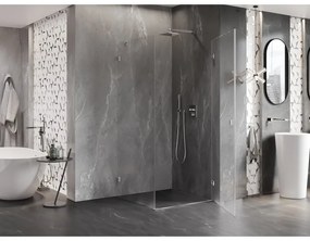 Mexen Lunar-B L, 1-krídlový sprchový kút, pravý, 80 x 80 cm, 8mm číre sklo, chrómový profil, 832L-080-080-01-00-P