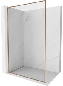 Mexen, Mexen Kioto-XF L sprchová stena s rámom 60 x 202 cm, transparentná 10 mm, brúsená meď - 800-060-174-65-00-XF