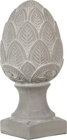 Šedá dekorácia šiška na podstavci Pine - Ø16*33 cm