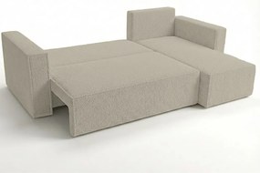 Rozkladacia obojstranná sedacia súprava do L SMART BOUCLE 232x143 cm, sivobéžová