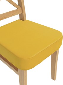 Sedák na stoličku Ingolf farba produktu žltá látka zamatová