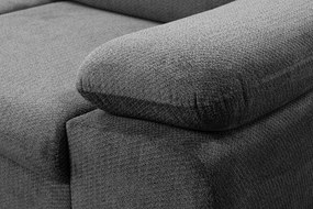 Rohová sedačka Aldon,dymovosivá štruktúrovaná látka, ľavý roh