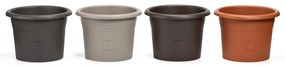 Plastia Samozavlažovací kvetináč Narza pr. 30 cm, antracit, pr. 30 cm