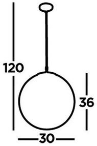 Searchlight 6088 - Luster na lanku ATOM 1xE27/60W/230V biela/čierna