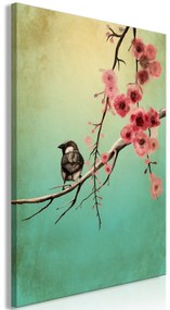 Artgeist Obraz - Cherry Flowers (1 Part) Vertical Veľkosť: 40x60, Verzia: Na talianskom plátne