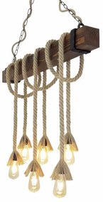 Luster s lankom KUTUK 6xE27/40W/230V borovica